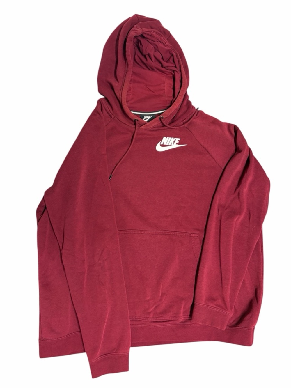 Nike Maroon Pullover Hoodie XL Women’s Sweatshirt Swoosh Logo Cozy Athleisure